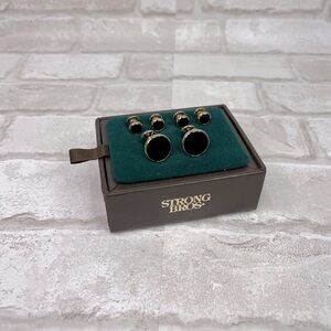 Strong Bros Black/Gold Cufflinks Simple